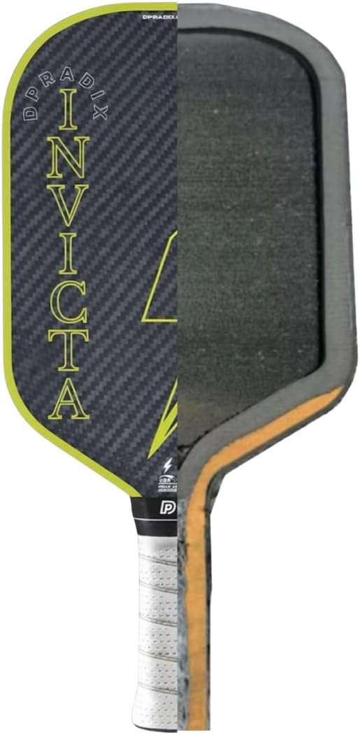 Invicta V Foam 16mm Pickleball Paddle - Tech Flex Power - Elongated Shape for Greater Power and Spin - Foam Propulsion core Increases Power, Touch and Enlarged Sweet spot