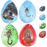 ULDIGI 樹脂製昆虫琥珀標本 涙滴型工芸品 繊細なディテール 科学教育用標本コレクション 4個セット 色とスタイル指定不可