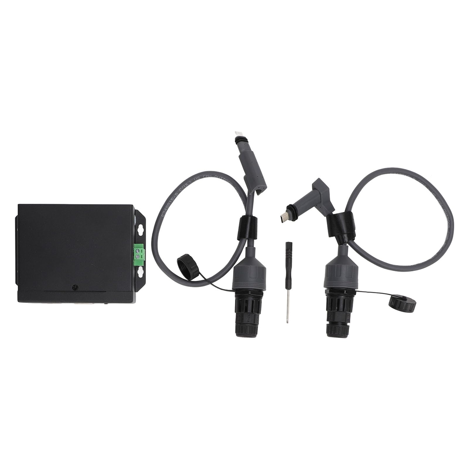 Aramox Adattatore per Cavo Ethernet SPX Connettore per Cavo SPX in PVC da 18,7 Pollici con Alimentatore POE Segnale Stabile Facile Installazione per Uso Esterno