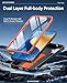 FNTCASE for Samsung Galaxy S25-FE Case: Military Grade Drop Proof Protection Mobile Cover with Kickstand | Matte Textured Rugged Shockproof TPU | Protective Sturdy Phone Case Orange