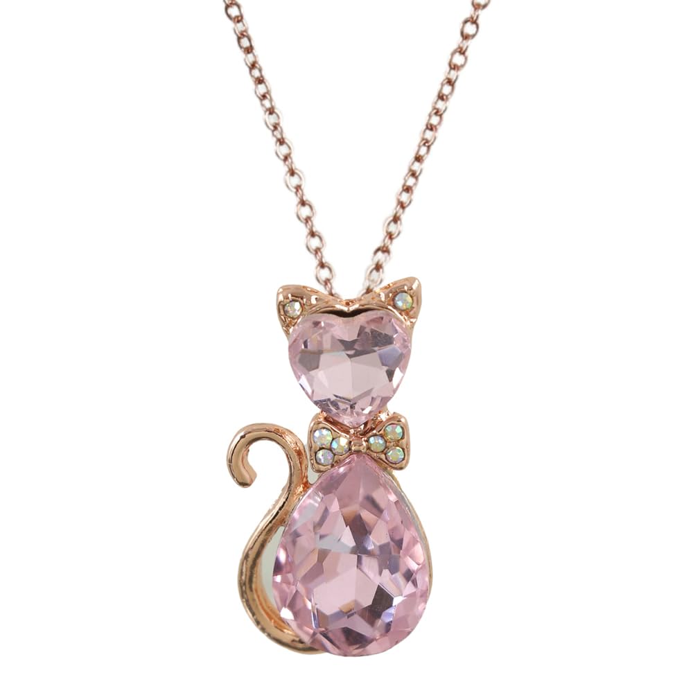 See full amazon price history chart for University Trendz Gold-Plated Light Pink Crystal Cat Pendant Necklace for Women & Girls University Trendz Gold-Plated Light Pink Crystal Cat Pendant Necklace for Women & Girls (B0CK4QRZQG) Amazon Price History, Amazon Price Tracker