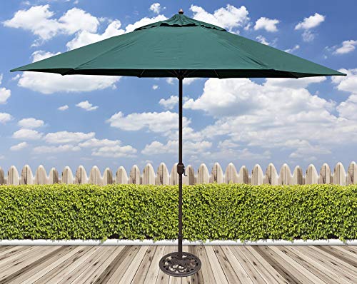 Tropishade 11' Umbrella With Premium Green Olefin Cover (Base Not Included) #TOP2