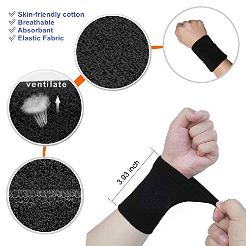6 Sweatband Headband Wristband For Sports Basketball Running Football Crossfit #TOP2
