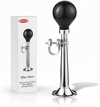 Bike Horn for Adults Classic Horn Metal Squeeze Clown Horn, Fits All Bicycle Handle Bar, Loud Sounds