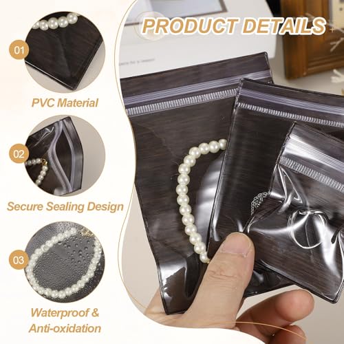 Bolsas de plástico PVC transparente con cremallera 15x15 cm para joyas y pendientes x50 4