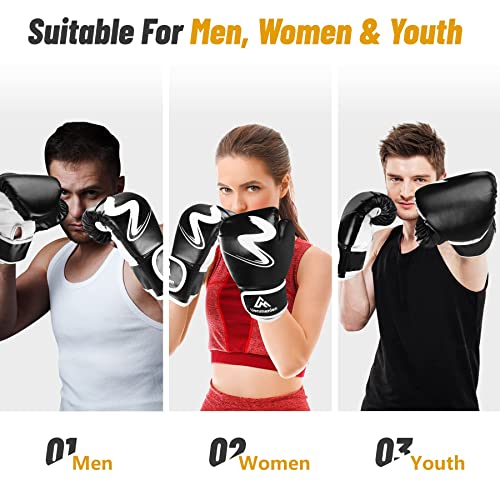 Boxing Gloves,Boxing Gloves Men Women,Kickboxing Training Gloves Heavy Bag Gloves Punching Gloves Leather Sparring Gloves For Boxing, Kickboxing, Muay Thai, Mma For Adults/Teens/Men/Women #TOP1