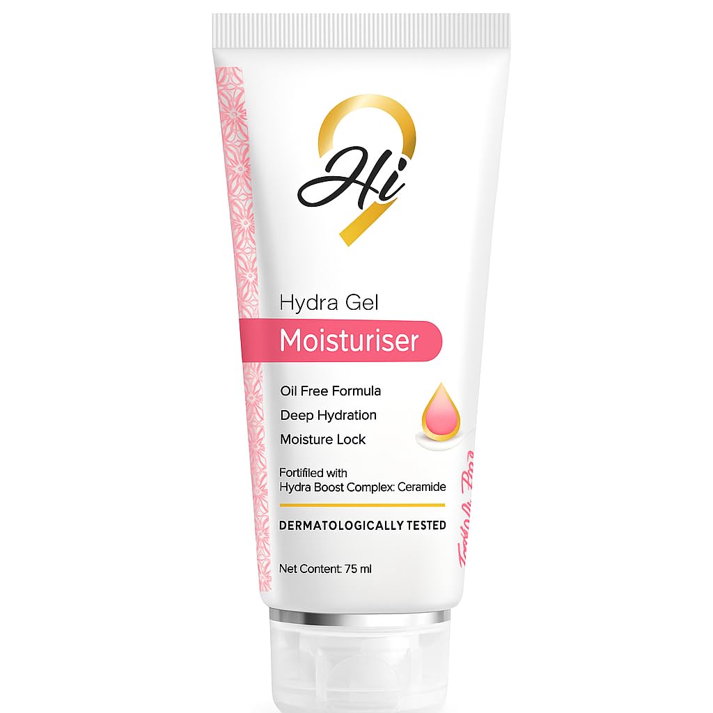 Hydra Gel Moisturiser for Women & Men - 75ML | Oil-Free Formula with Hydra Boost Technology | Soft, Silky Smooth Skin | Oily skin moisturizer for face - Daily Moisturizer for all Skin Types