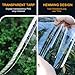 Clear Tarp,6x8ft Clear Tarps Heavy Duty Water Resistant with Reinforced Edge,14Mil Thickened Transparent Tear Resistant Water Resistant PVC Vinyl Tarpaulin Enclosure for Patio,Greenhouse and Outdoor