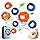 Boule Anti Poils pour Machine a Laver, Boule de Lavage Machine a Laver, Enlever les Poils D'animaux et les Peluches, Réduire l'enchevêtrement.(8 pcs) (Bleu+Orange)