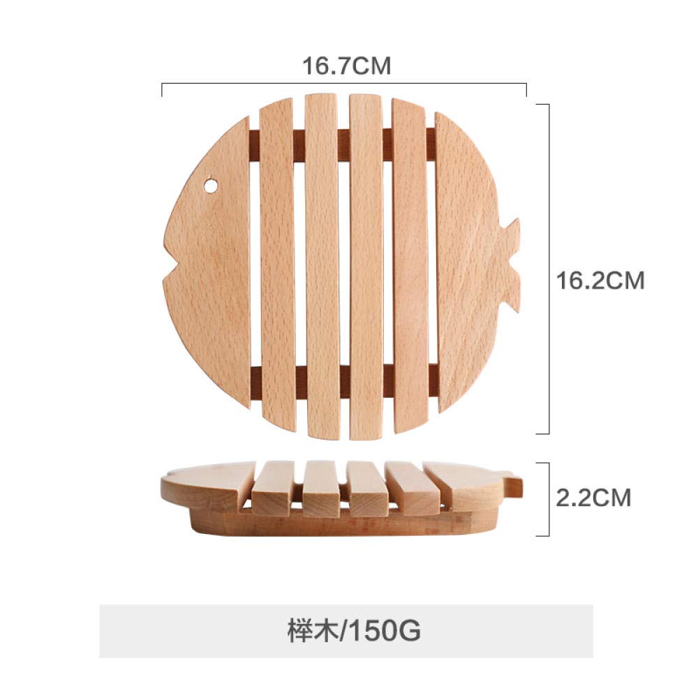 Podkładki pod kubki, Drewniana podkładka izolacyjna kreatywna na stół mata domowa antyoparzeniowa garnek zapiekanka podkładka-buk(Beech (1 Piece))