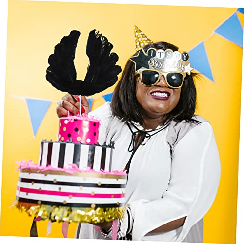 SHOWERORO Inserção De Bolo De 6 Peças Para Crianças Cartola Decoração De Feliz Aniversário Decoraçõe
