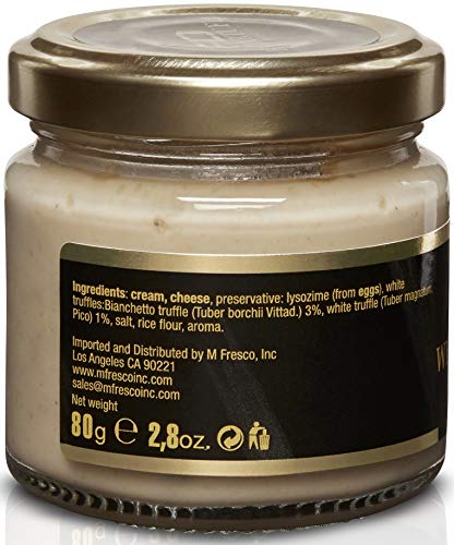 FD TARTUFI White Truffle Sauce 80g (2.82oz) - Gourmet Sauce | Condiments | Made in Italy | non gmo | Cheese | Milk | Cream | White Truffles - Thumbnail 2