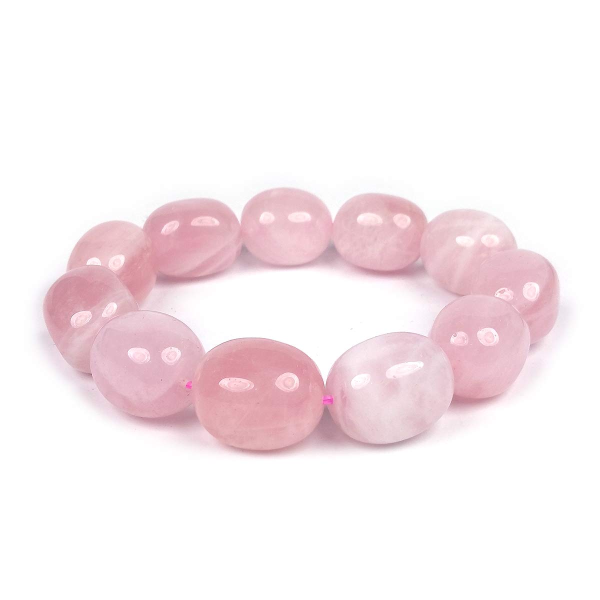 Reiki Crystal Products Natural Rose Quartz Stone Reiki Healing Crystal Healing Bracelet for Women (Pink) (B07T7YJHDR) Amazon Price History, Amazon Price Tracker