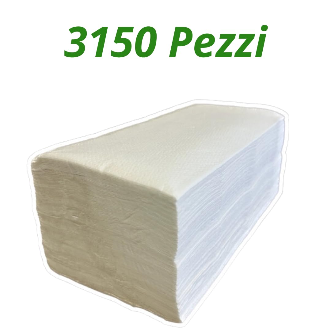 Asciugamani Di Carta Monouso Per Dispenser - Confezione Da 3150 Pezzi - Foto 5