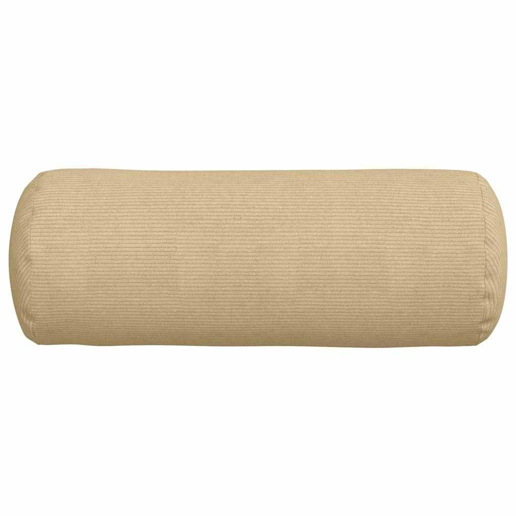 2 cojines de pana gris verde 25 x 70 cm cojín cilíndrico para banco con cremallera extraíble para salón, dormitorio, oficina, asiento