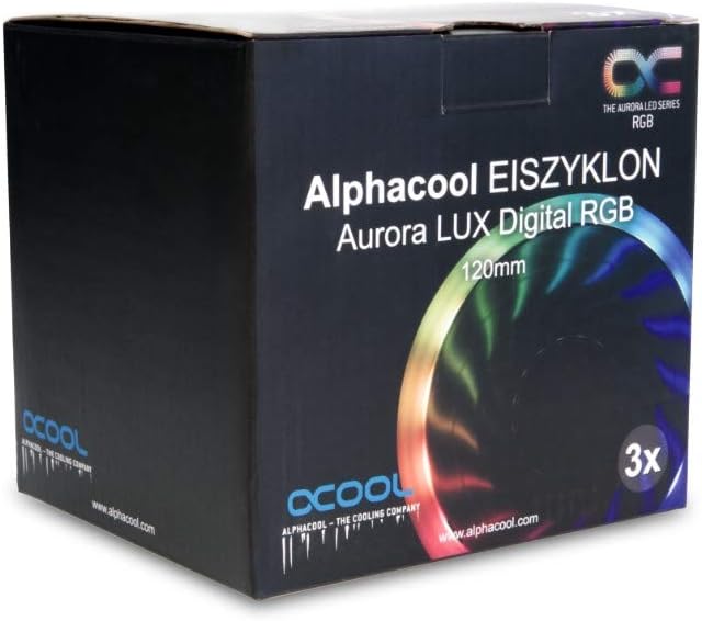 Alphacool Eiszyklon Aurora LUX Digital RGB product box.