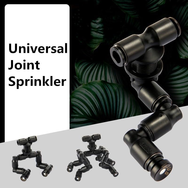 360 Degree Rotating Reptiles Fogger Mist Sprinkler Terrarium Nozzle Adjustable Greenhouse Pet Cooling System(Four Head)