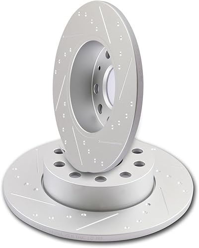 Miniatura 331 de SCITOO Juego de 2 frenos de freno ranurados traseros para Chrysler Town & Country, 08-16 para Dodge Grand Caravan, 09-13 para Dodge Journey, 12-15