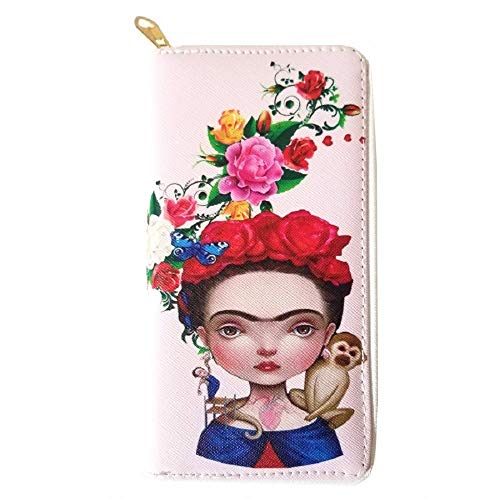 Frida Kahlo Inspired Woman Wallet Money Credit Cards ID Purses Clutch (COSWFK) (Baby)
