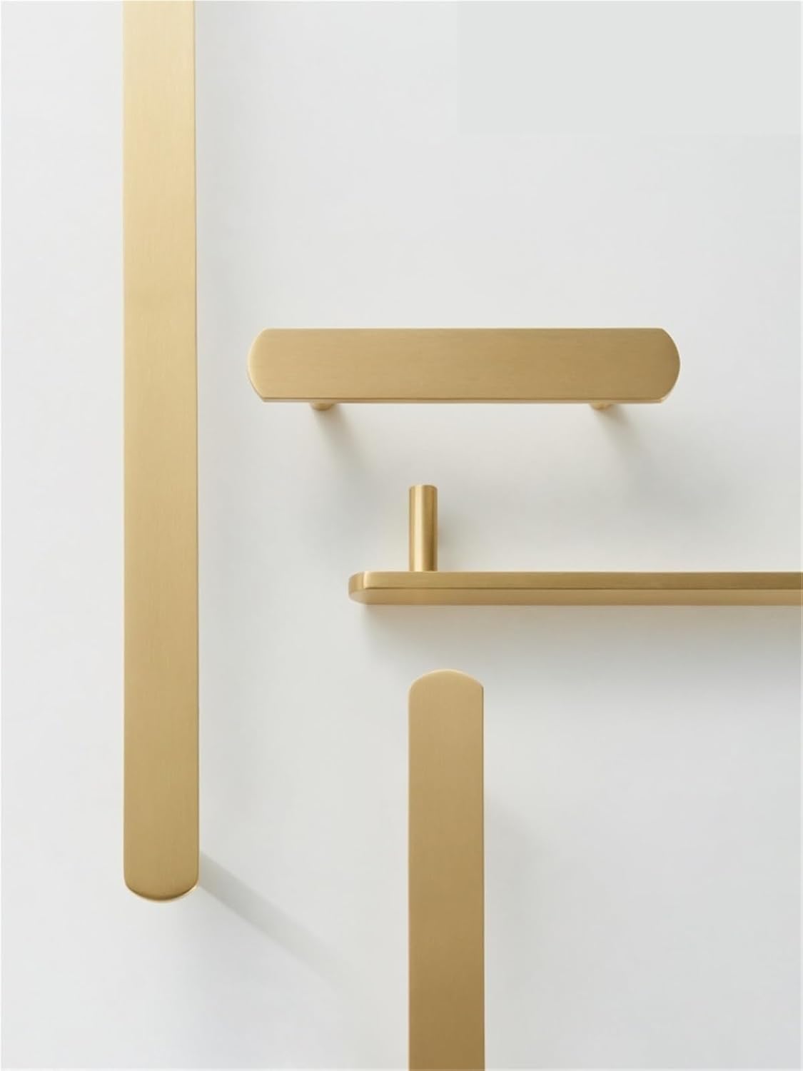 Brass Plain Extended Length Kitchen Cabinet Drawer Door Handle 4-25 Inches 500mm Pull Bar 1Pcs(CH074-BB-76115)