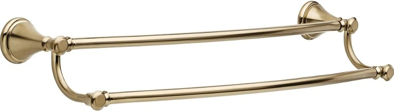 Delta Towel Rack | 24 Inch Champagne Bronze Double Bar for Kitchen or Bathroom Towels | Cassidy Accessories