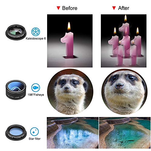 Cell Phone Camera Lens Kit, Sevenka 18X Telephoto Lens With Remote Shutter, Tripod, Fisheye, Macro And Wide Angle Lens For Iphone 11 Pro Max X Xs Max Xr/8/7/6/6S Samsung Android Smartphone #TOP4