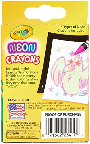 CRAYOLA Crayons CT. NEON, Multi, 24 Count (Pack of 1)