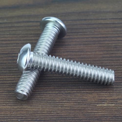 Image of 25 Pieces 1 /4-20 x 1-1 /4 inch Button Head Socket Cap Screws Bolts, HELIFOUNER 304 Stainless Steel (18-8) Screws, Bright Finish, Fully Threaded