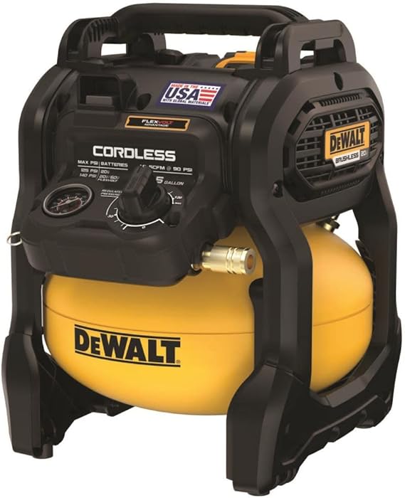 DEWALT 20V MAX* Portable Cordless Air Compressor Kit, 2.5