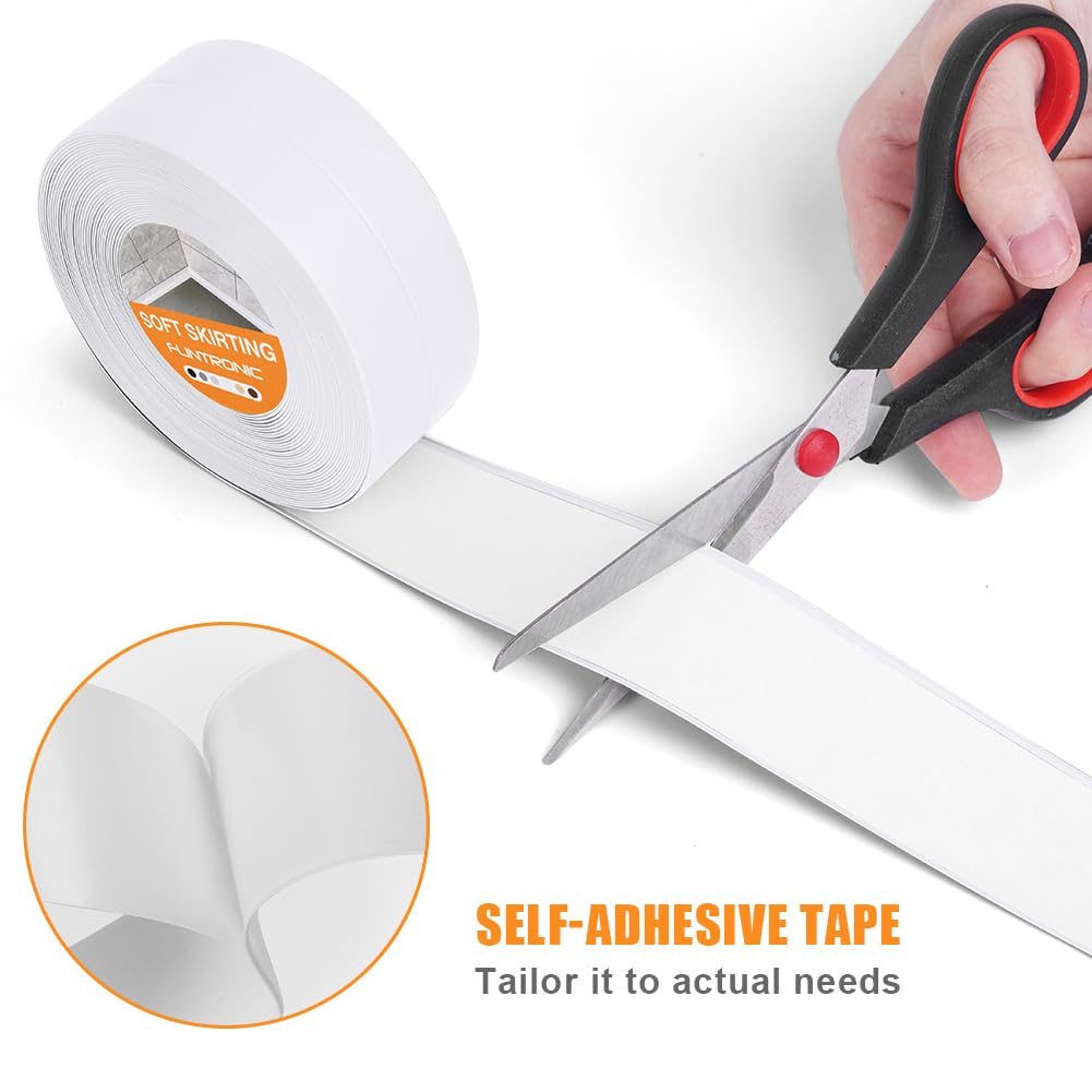 flintronic Bath Sealant Strip, 10m/32.8ft Self Adhesive Sealant Strip, Waterproof, Oilproof and Mildewproof Sealant Tape, Caulk Strip for Kitchen, Sink, Bathroom, Toilet, Wall Corner - Image 3