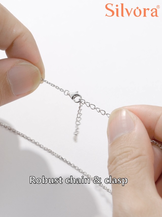 Silvora Collana Con Ciondolo Lettera Iniziale In Argento 925 - Catena Sottile Regolabile 40+5 Cm, Gioiello Minimalista Con Panno Lucidante, Regalo Ideale - 3