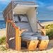 BRAST Strandkorb Bornholm Premium | 123cm Breite | 3 Designs