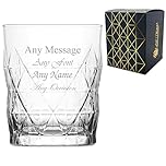 Personalised Engraved 345ml Keops Whisky Glass, Personalise with Any Message for Any Occasion, Stylize with a Variety of Fonts, Gift Box Included, Laser Engraved