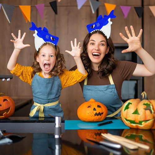 Igmarybox Blue Shark Headband Animal Ears Headwear Plush Hairband For Animal Cosplay Cute Party Headwear Halloween Cosplsy Costume Accessories Christmas Cosplay Hairbands thumb #2