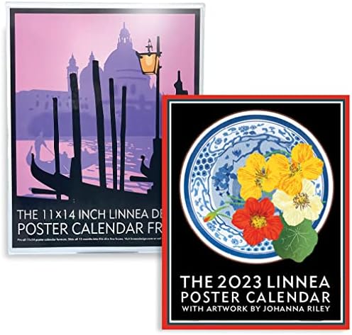 Linnea Design 2023 Poster Calendar and Frame Set 11 x 14" Artwork by Johanna Riley