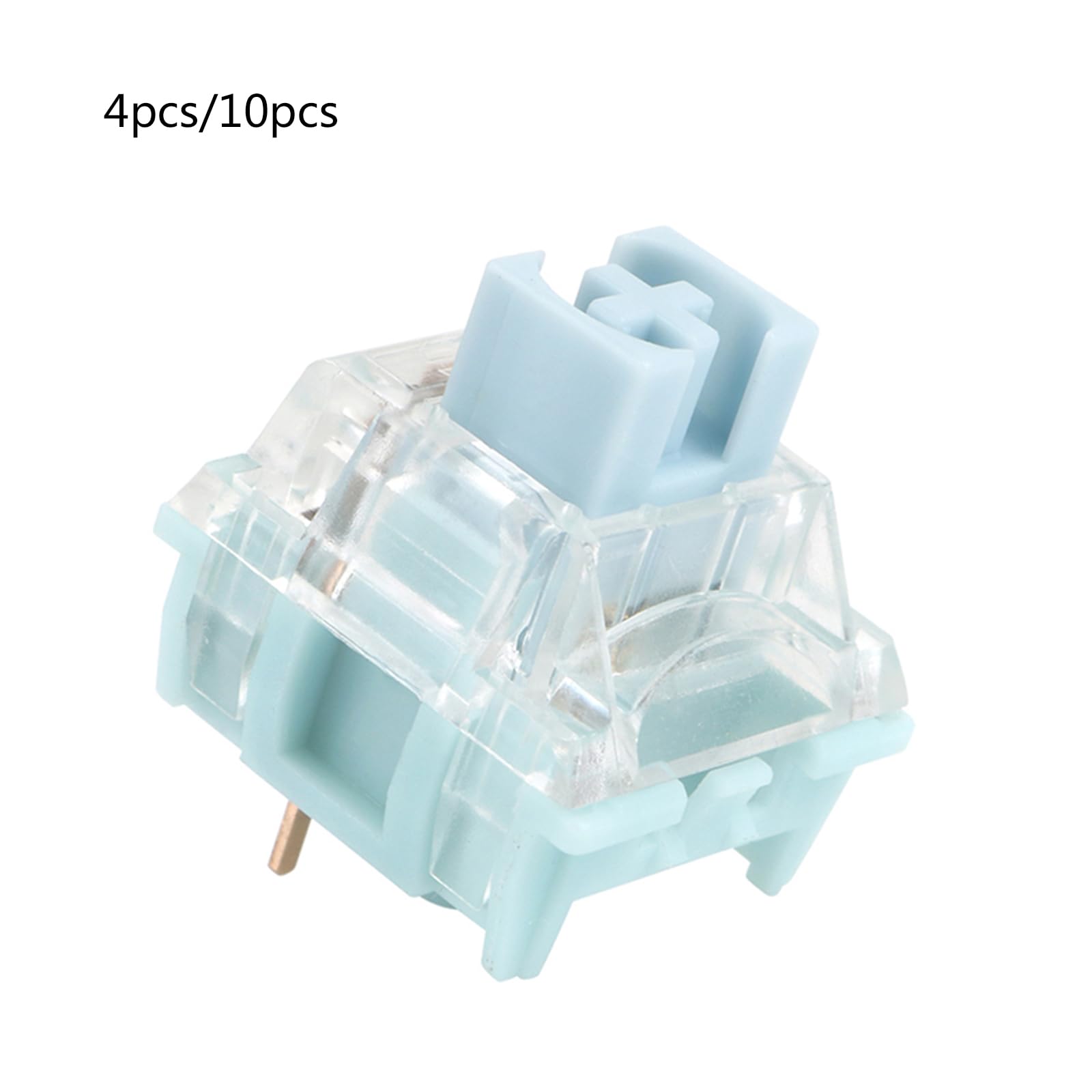 Woedpez TTC Silent Bluish White Switch 3 Pin Tactile Silent for Mechanical Keyboard Mute 42g Gold Plated Spring Bluish White Switch