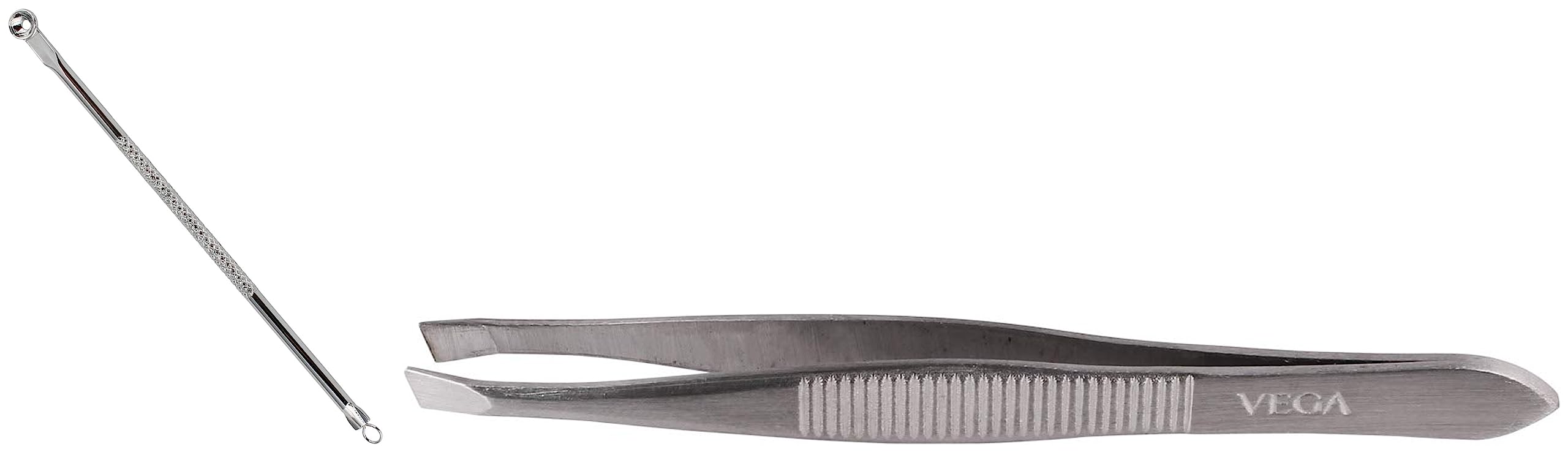 Vega Black Head Remover, Rounded - 1 Pc & Vega Tweezer, Square Tip - 1 Pc-image-9