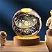 Produktbild 3d Gravierte Sonnensystem Planeten Kristallkugel Tischdekoration Basteln Mit Holzsockel, Led-nachtlicht, Tolle Geschenke, Home Office Dekoration (A)