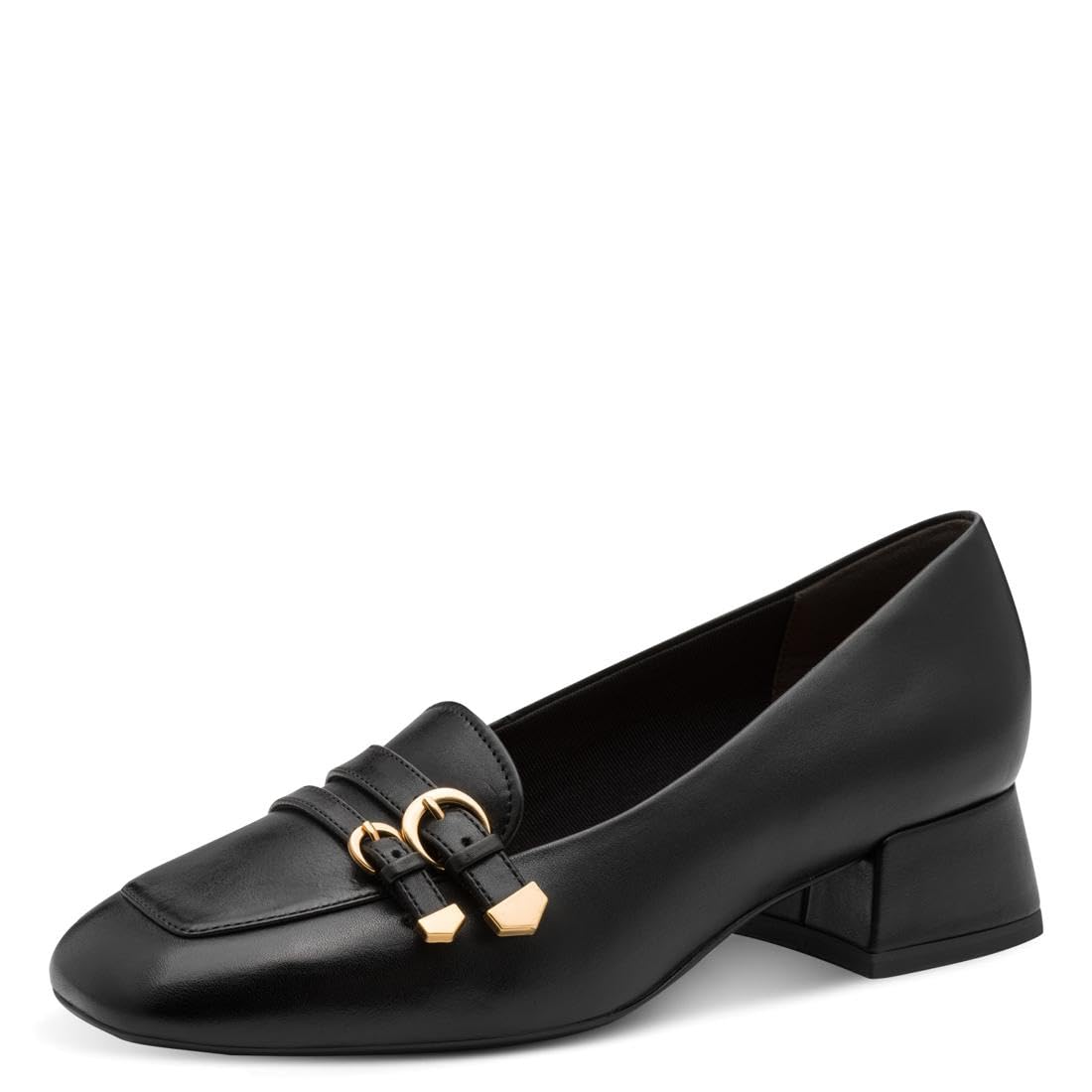 Tamaris Women's loafer with block heel black 6.5 UK