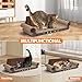 Extra Large Cat Scratcher Bed, 32 Inch Cat Scratching Board Cat Couch, Durable Cardboard Cat Scratcher Lounger, Modern Stylish Cats Bed for Indoor Cats, Furniture Protector