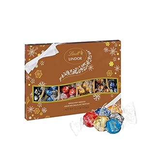 Lindt LINDOR Holiday Assorted Chocolate Truffles Deluxe Gift Box, Assorted Chocolate Candy with Smooth, Melting Truffle…
