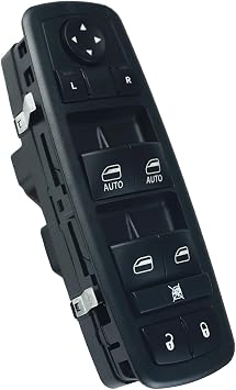 Master Power Control Window Switch for Dodge Ram 1500 2500 3500 2009-2012 | 901473 Front Left Driver Side Replace 4602863AB 4602863AC 4602863AD