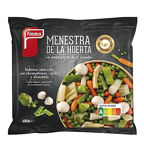Findus Menestra de la Huerta, Champiñones, Cardo y Alcachofa, Apto para Microondas, 650g