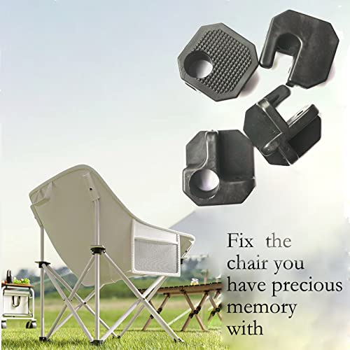 Kk Magsun Camping Chair Repair Accessories, 2 Pack Upper Back And 2 Pack Upper Front Attachment Connector Replacement, Heavy Duty Repair Part For Folding Bag Sports Camp Chair, Screws Included #TOP4