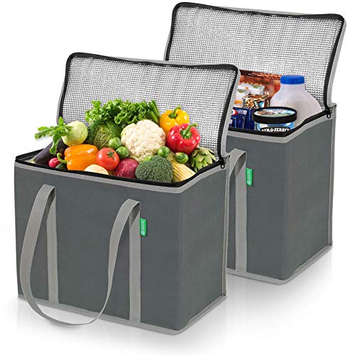 Creative Green Life Ultimate Shopping Bag 5-Pack – Reusable Grocery Box Bags (3) – Insulated Grocery Bags (2) – Premium Quality, Heavy Duty Tote Bag Set - image 3