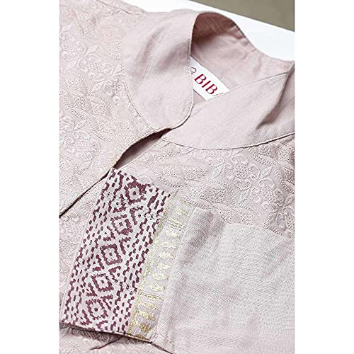 Image of BIBA Women Cotton Asymmetric Solid Suit Set