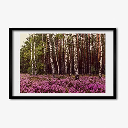 Cadre 60x40 cm Tulup bruyère pour réchauffer l'ambiance de votre salon avec un tableau moderne