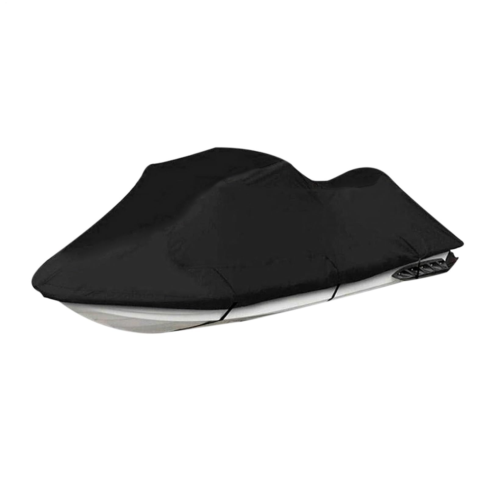 Bootspersenning Abdeckplane Bootsplane 190T Oxford Tuch Abdeckplanen für Boote, Schwarz Bootabdeckplanen Bootsabdeckung Persenning für V-Rumpf, Ruderboot, Angelboot - Wasserdicht Anti-UV