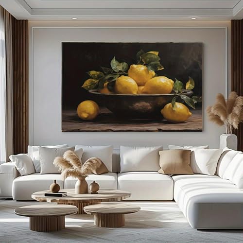 Art moderne nature morte au citron pour decoration salon chic