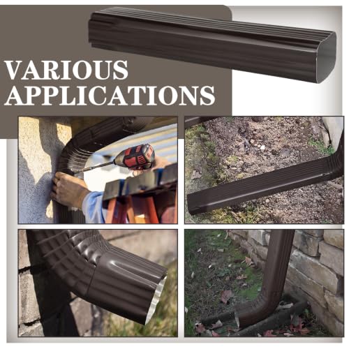 Moxweyeni 1 Piece 2 x 3 Inch,15 Inch Brown Gutter Downspout Extensions by Moxweyeni - Used condition - Image 6